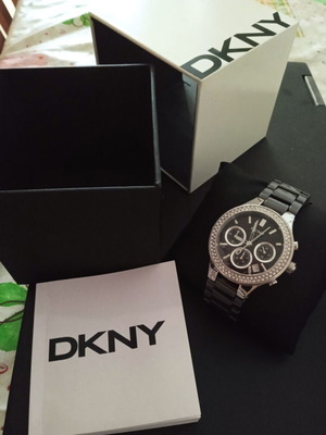 Ρολόι DKNY unisex αφόρετο με κουτί και βιβλίο οδηγιών, ασημί