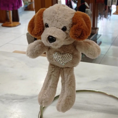 Plush dog keychain new