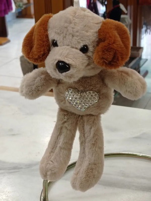 Plush dog keychain new