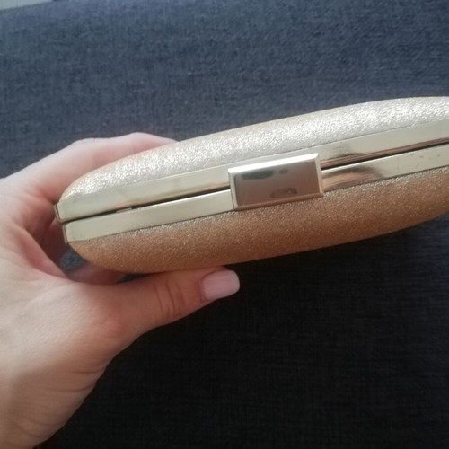 Gold clutch bag without chain