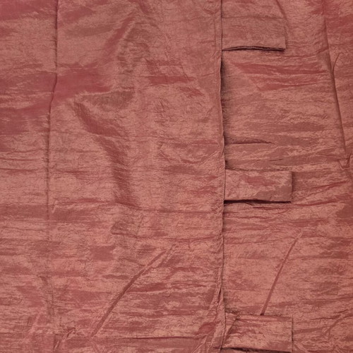 Red curtain 140x270 cm with loops, shiny fabric
