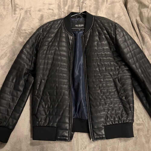 Guess leatherette jacket used for men