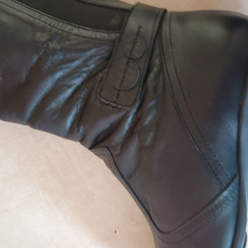 Boxer leather boots used, black, size 38, comfortable fit