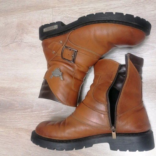 Motorex men's boots made of natural leather used, size 43