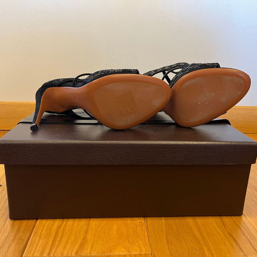 Alaïa high heel shoes new, size 40, black leather sandals
