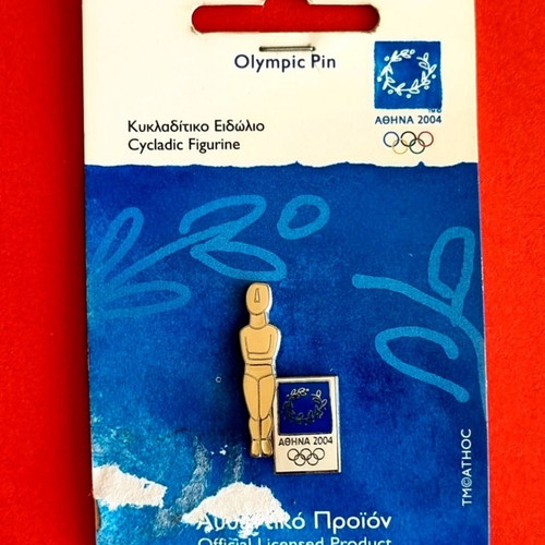 Olympic pin set Athens 2004 used, pack of 4