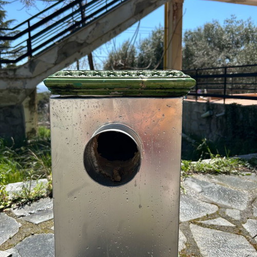 Porcelain stove used antique