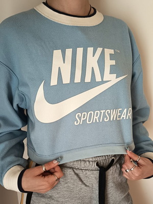 Nike crop sweatshirt used, blue, size S