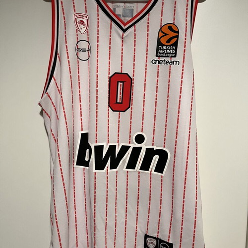Olympiacos Basketball Jersey GSA Away 2023-24 #0 Thomas Walkup