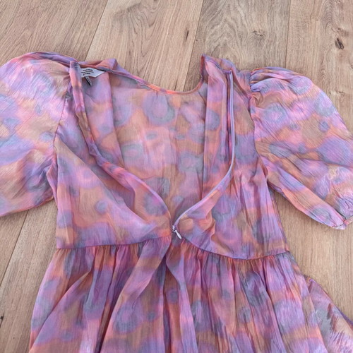 & Other Stories Voluminous Puff Sleeve Midi Dress Size S like new, colorful
