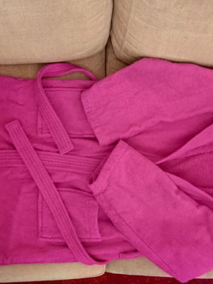 Nima bathrobe like new for 12-14 years with sewn belt