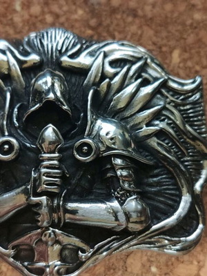Αγκράφα Ζώνης Archangel Tyrael από Τιτάνιο και Ατσάλι, Καινούργια, Ασημί