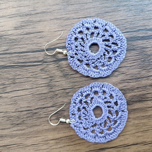 Handmade crocheted earrings, unique designs