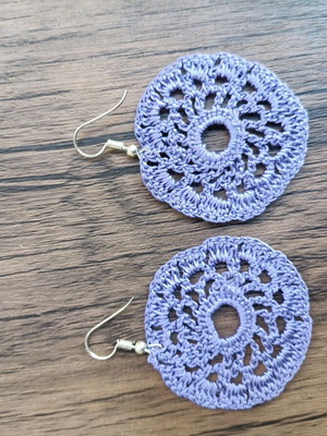 Handmade crocheted earrings, unique designs