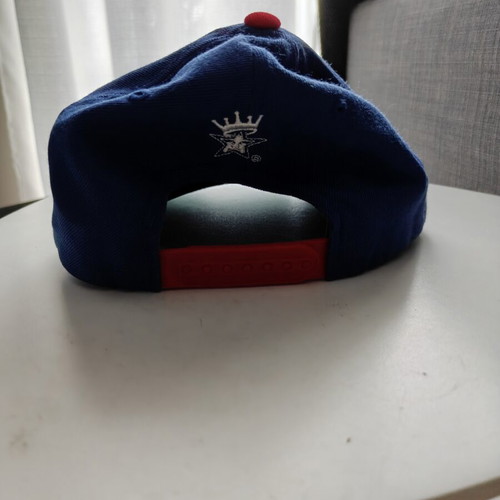 Obey Jockey Snapback Hat like new, adjustable, blue and red