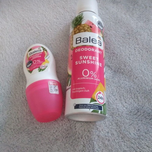 Balea deodorants new, set of 2 Sweet Sunshine roll-on and spray