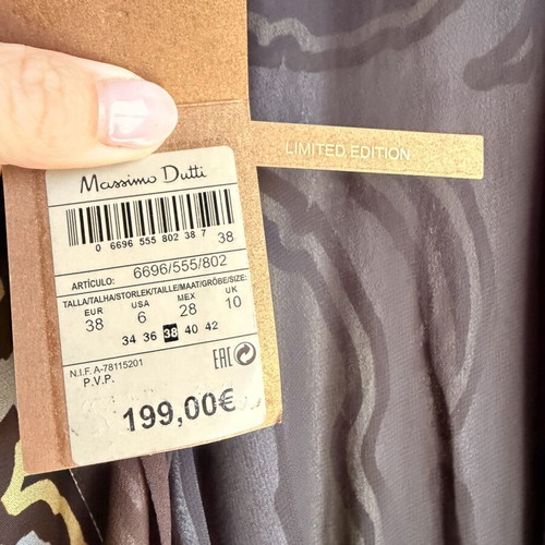 Massimo Dutti Limited Edition maxi dress size 38 new, grey and yellow
