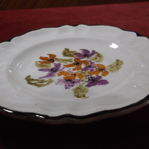 Handmade decorative plate with traditional Mediterranean design, like new