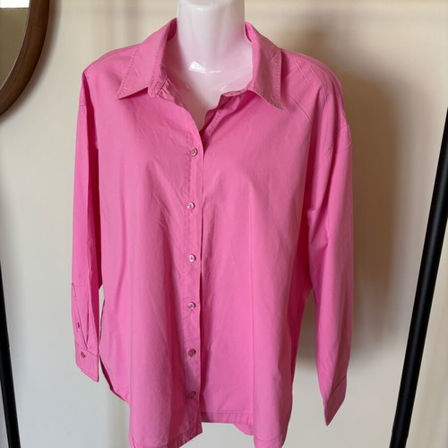 Zara shirt M new, pink with heart back design