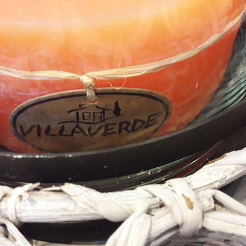 Decorative candle used, diameter 36 cm