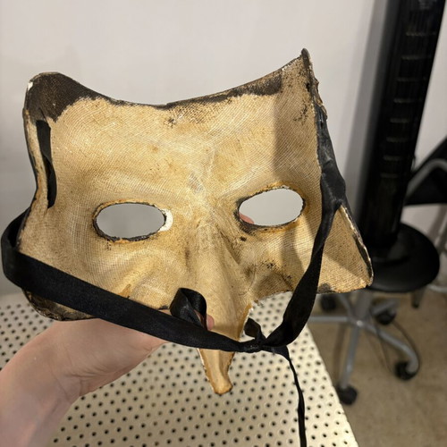 Plague Doctor Mask handmade vintage, used from Venice carnival