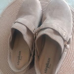Stephan Paris suede clogs platforms size 38, beige taupe