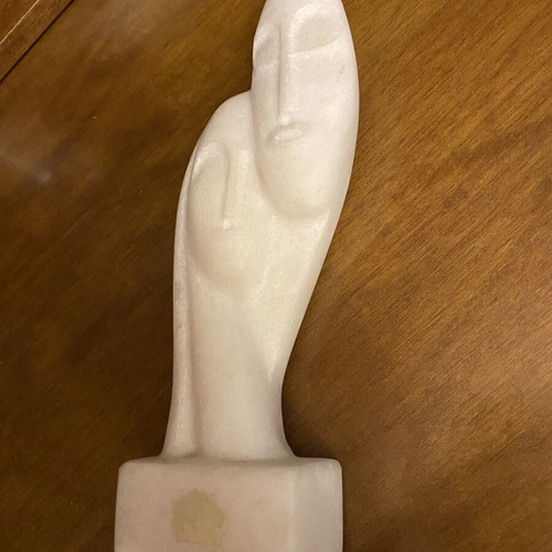 Modern sculpture from authentic Paros marble, like new