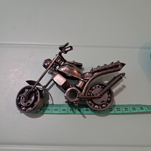 Handmade metal chopper motorcycle model 15 cm, like new