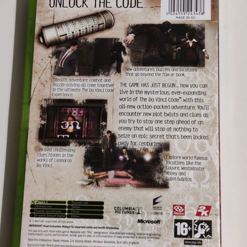 The DaVinci Code Xbox Original like new