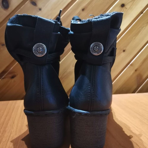 Rieker ankle boots with fur No39 new, narrow fit, black