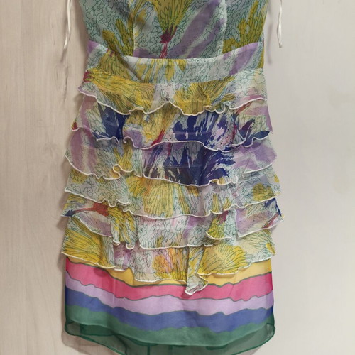 Deby Debo NoM strapless dress with multicolor tulle, like new