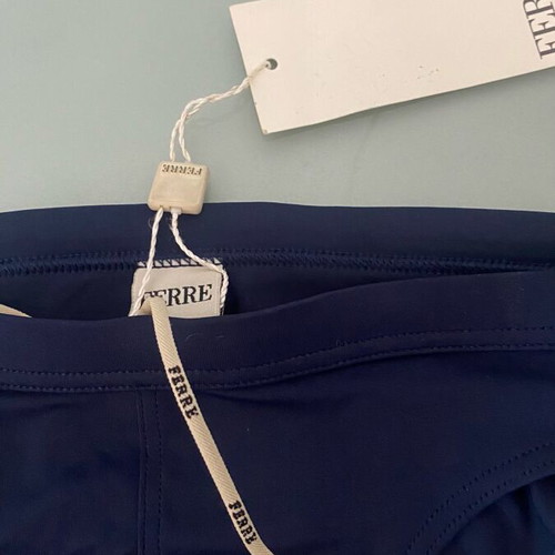 Ferre men's swimwear size S new, dark blue with drawstring