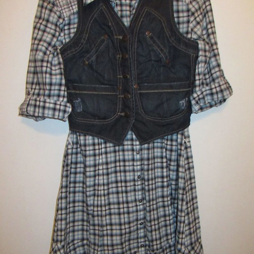 Tom Tailor checked ciel shirt dress like new