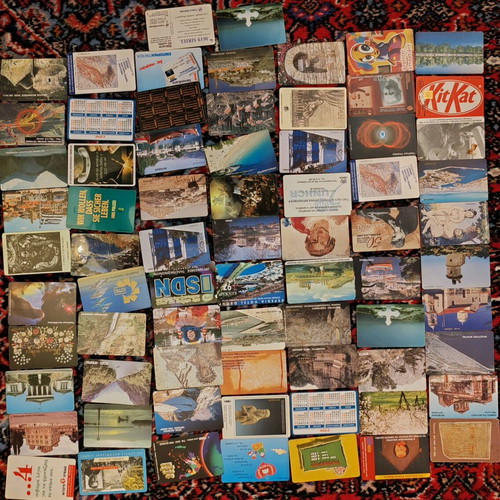 Phone cards used, pack of 72, mainly 1990s