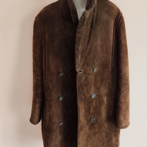 Sheepskin coat like new, warm brown, size 50, Friital Finland