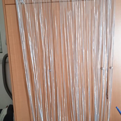 Figure curtain silver, new, 89 cm width and 2.5 m length