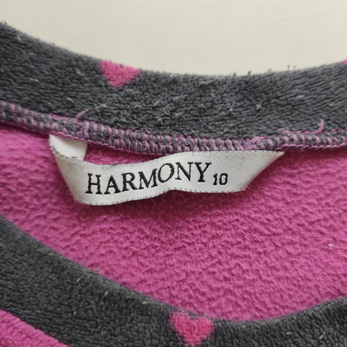 Harmony children's winter pajamas size 10 like new, gray and pink