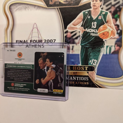 Panini EuroLeague Dimitris Diamantidis collectible card pack 2 new