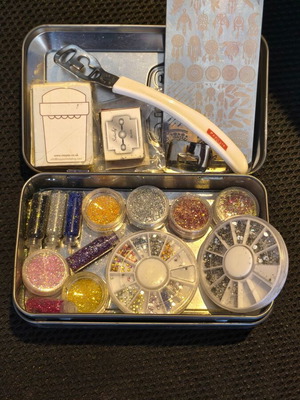 Nail products used, including lamps, files, glues, and accessories