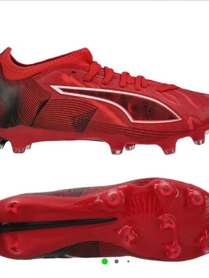 Puma Ultra 6 Christian Pulisic FG/AG Academy ποδοσφαιρικά παπούτσια σαν καινούργια, νούμερο 35, κόκκινα