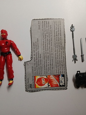 GI Joe Jinx (v1) action figure used, 1987 complete with filecard