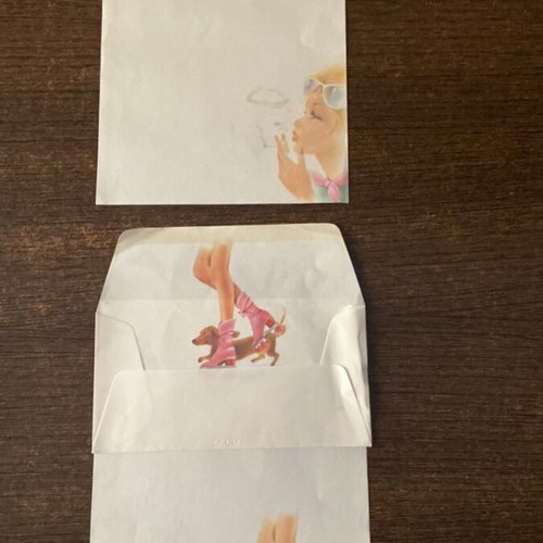 Vintage letter envelopes and writing sheets, 1990s
