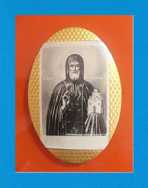 Μεταλλική Εικόνα Κρεμαστή (vintage), Οβάλ σχήματος, Εποχής (1950) με διαστάσεις 13 Χ 18 cm, (ΙV).