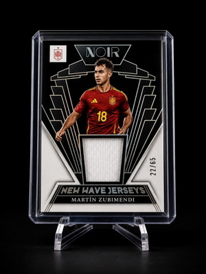 Martin Zubimendi 2024-25 Panini Noir New Wave Jerseys Patch Numbered 22/65