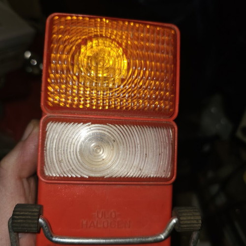 Portable safety flashlight, not functional, used