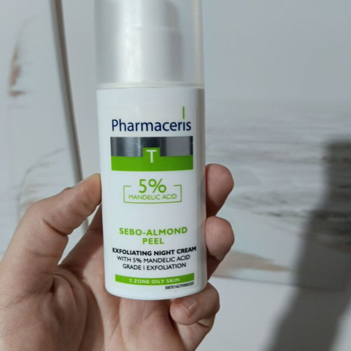 Pharmaceris Sebo-Almond Peel exfoliating night cream 5% mandelic acid used