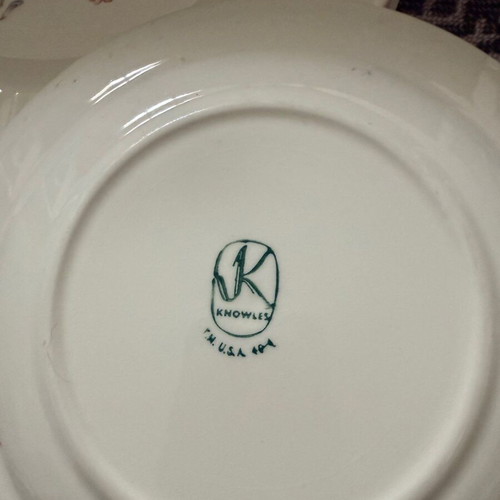 Dinner and dessert plates used, set of 14, branded USA
