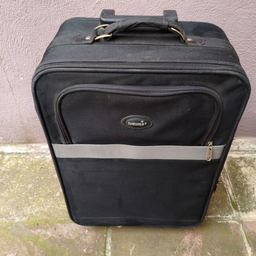 Wheeled suitcase used black