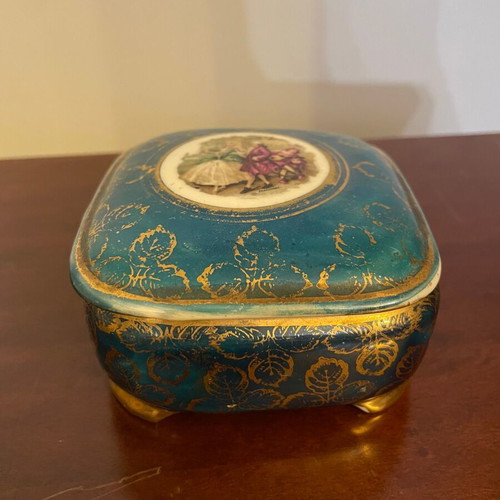 Italian porcelain jewelry box vintage Falconara like new