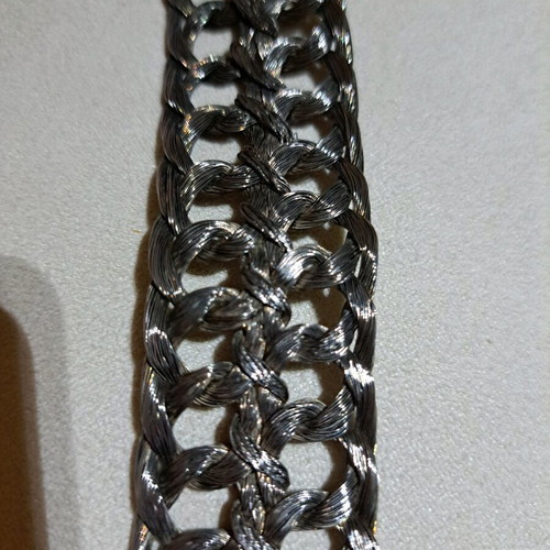 Hand made wire woven flexible belt, length 100 cm